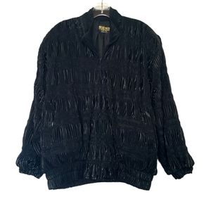Marshall Rousso Las Vegas Black Rouched Jacket
